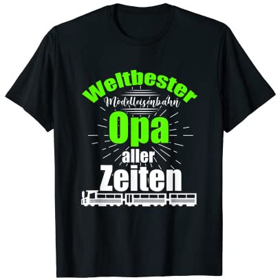 Herren Weltbester Modelleisenbahn Opa aller Zeiten T-Shirt