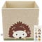 Bieco Aufbewahrungsbox Baby Igel | Aufbewahrungskorb Kinder 33x33x33 Wie Kallax Kiste | Kinderzimmer Wald Beige Spielkorb Baby