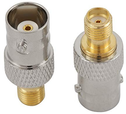 2 Stück Adapter BNC SMA Koaxialstecker SMA Stecker auf BNC-Buchse, Tragbar Scanner SDR Koaxialadapter für Antennen RF Geräte LAN Wireless Koaxialkabel WiFi Radio