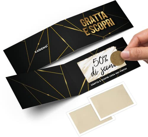 KAÏDENSÏ Biglietti Gratta e Vinci Personalizzato - 14 Eleganti Buoni Regalo per Negozi - Buono Sconto Regali Estetista Parrucchiere (14)