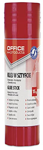OFFICE PRODUCTS Original Pegamento en barra de 15 g Blanco/Pegamento apto para niños para artes y manualidades/PVA/sin disolvente soluble en agua/para la escuela, suministros de oficina