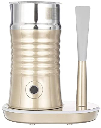 HMTE Electric Milk Frother and Steamer with Detachable Base Automatic Foam Maker for Coffee Latte Milk Foamer Warmer (Color : Gold) (Gold)