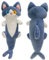 PEDEIECL Schöne Plüsch Hai Katze Puppe Nette Cartoon Weiche gefüllte Hai Kätzchen Kissen Lange Wurf Schlafkissen Puppe Spielzeug Geschenk für Kinder Freundin