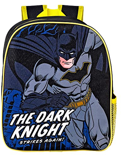 TDL Boys Batman Backpack Childrens Premium Character Bag Kids School Rucksack Carry Bag