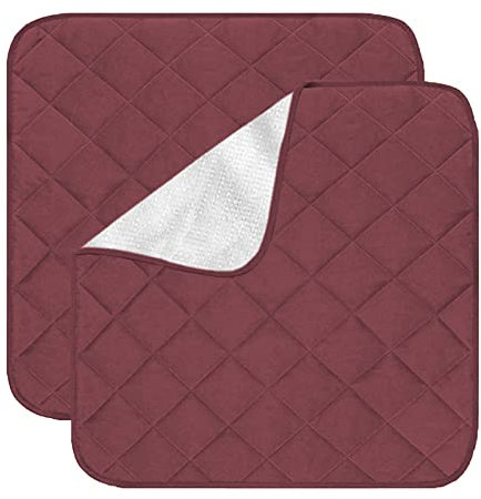SOONHUA 2 Stück wasserdichte Inkontinenz-Pads, waschbar, rutschfest, saugfähig, für Stuhl, Sofa, Matratze, für Erwachsene, Senioren, Kinder, Haustier
