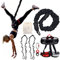 PRIORMAN Bungee-Fitnessgeräte-Set, schwere Schnur, Yoga, Fitness, Bungee und Geschirr zu Hause, Bungee, Tanz-Widerstandsgürtel, Seil, Fitnessstudio, professionelle Trainingsausrüstung (L 70-80 kg)