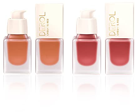Joyeee 2 Pezzi Blush in Crema, Blush Liquido, fard rosa chiaro, fard rosso, Colore Puro Trucco del viso blush, Aspetto Naturale, Dona una Pelle Luminosa e Setosa