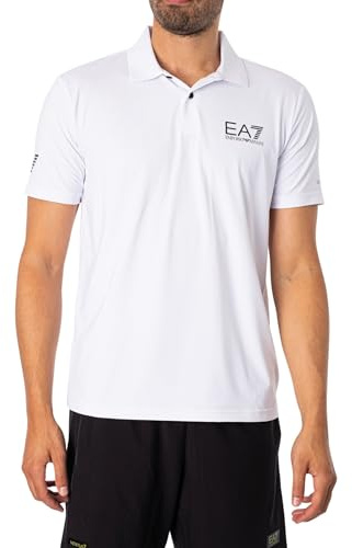 EA7 Herren Ventus 7 Poloshirt, White, M