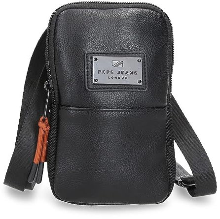 Pepe Jeans Egham Umhängetasche Schwarz, Polyester, verschiedene Größen, Schwarz, Talla única, Umhängetasche