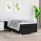 Homgoday Boxspringbett Bett Bettgestell Polsterbett Lattenrahmen Einzelbett | Doppelbett Rahmenbettgestell Bettrahmen ohne kopfteil Bett für Schlafzimmer Schwarz 90x200 cm Stoff