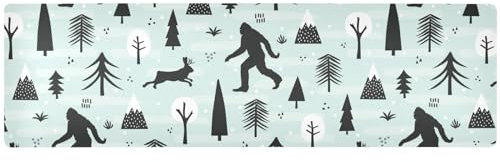 Orang-Utan-Baum-Untersetzer für heiße Töpfe und Pfannen, hitzebeständige Unterlage und Outdoor-Tischläufer, wasserdicht, für Kochplatten, 100 x 30 cm, Gummi