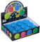 Relaxdays LED Igelball, 12er Set, blinkende Leuchtbälle mit Noppen, leuchtende LED Flummis für Kinder, Ø 6,5 cm, blau