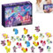 Advent Calendar 2024, 24 PCS Christmas Animal Advent Calendar, Pony Advent Calendar Unicorn 24 Days，Countdown Calendar, Mini Animal Toys for Boys Girls Kids Xmas Gifts
