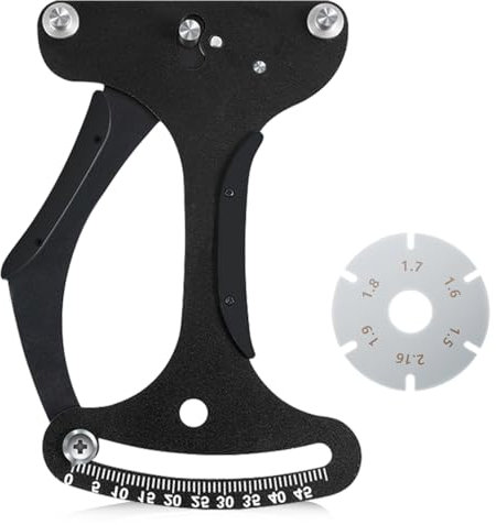 mizikuu Medidor de tensión de Radio de Bicicleta, Herramienta de Medidor de Tensión de Radios Al Aleación CNC Preciso Herramienta de Calibración Medidor de Tensiómetro de Radios, Negro
