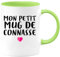 quotedazur - Tasse Mon Petit Mug De Connasse - Humour Tasse a Cafe Cadeau Rigolo Original Humoristique Fun à Message Pour Femme - Idée Cadeau Amie Marraine Tata Maman Mamie - Vert/Céramique
