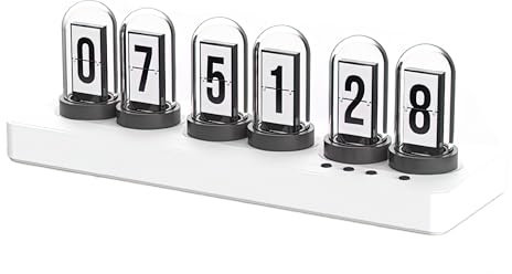 Vastarry Nixie Röhrenuhr, Leuchtröhre, IPS-Farbbildschirm, Digitaluhr mit 6 Sets von Weckern, 7 Modi, 12 individuelle Bilder, Web-Steuerung, keine App erforderlich (Weiß A)