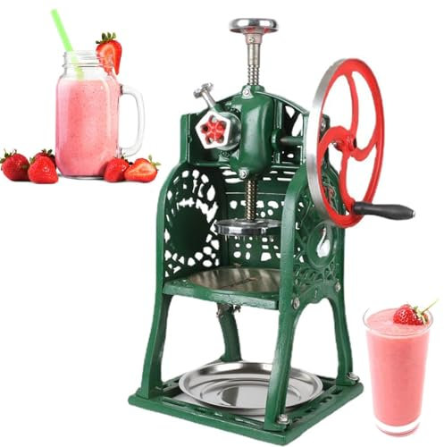 Machine à Broyeur à Glace pour La Maison, Machine à Cône de Neige Manuelle, Machine à Glace Pilée, Broyeur à Glace Portable à Manivelle pour Fête, Bars, Restaurants