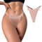 JFAN String Femme Tanga avec Nœud et Chaîne sous-Vêtement Chic Élastique Tanga Femme sans Couture Rose L