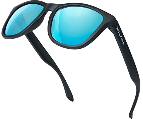 WOLFIRE WF Herren Polarisierte Sonnenbrille | UV 400 Schutz | Wrap Around | Modern, Casual | Für Erwachsene & Outdoor-Enthusiasten