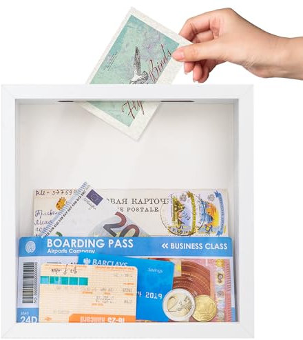 WISYOK 3D Bilderrahmen zum Befüllen 22x22cm, 3D Objektrahmen Tiefer 3cm, Tiefer Rahmen für Wand & Desktop, Shadow Box für Fotos, Objekte, Hochzeitsstrauß, DIY Kunstwerke (Schwarz)