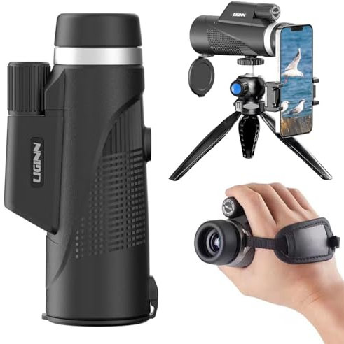 Sevitini Monokular Teleskop, 12x50 Fernrohr monokular für Erwachsene und Kinder, FMC BAK4 Prisma Monokular Fernglas, leistungsstarkes, für sportveranstaltungen, Camping