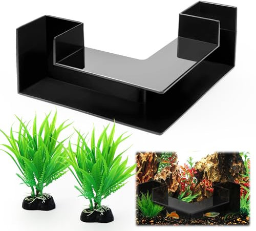 FSWWSF Aquarium Tunnel Unterirdisch Eck Fischtunnel Aquarium Tunnel HöHle FüR Kleine Garnele Fisch Verstecken