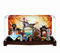Figuren-Displaybox für LE-GO für 71764 Ninj-ago Nin-ja Trainingszentrum, Acryl, staubdicht, transparent, benutzerdefinierte Vitrine (kein Modell) (Nussbaum + 3 mm)