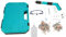 Kit de Pistola de Clavos para Hormigón con Clavos de 200 Piezas, Pistola de Clavos de Acero Manual de Velocidad Ajustable, Herramienta de Fijación de Pared de Clavos (GREEN)