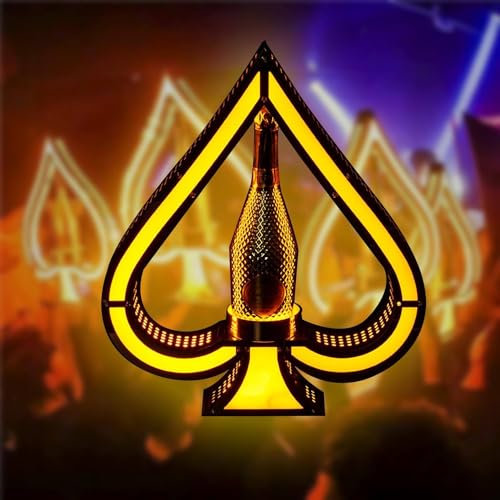 LED Lighted Liquor Bottle Display Shelf,Ace of Spades Bottle Presenter,VIP Bottle Service Sign,Champagne Bottle Display Stands,for Bar/Hotel/Nightclub