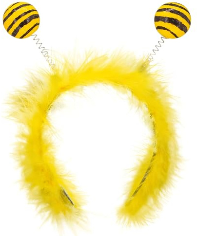 W WIDMANN MILANO Party Fashion - Bienen Haarreif | Kopfschmuck mit gelben Fühlern für Bienen- und Wespen-Looks zu Karneval und Mottoparty