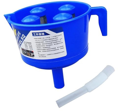 Hkfgdjdl Imbuto separatore, tipo imbuto per auto separatore di olio e acqua con quattro accessori per il montaggio del filtro