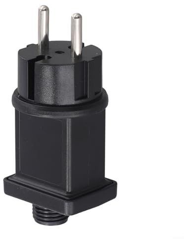 12V Led Netzteil, 0.5A~ 1A Stecker Lichterkette Ersatz Für Weihnachtsbeleuchtung LED Lichterkette Adapter, IP44 Stecker Wasserdicht Lichterketten Adapter Trafo(12V 0.8A)