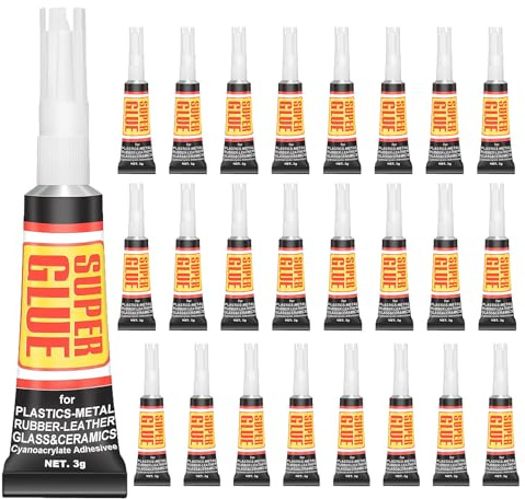 24 Stück Sekundenkleber Gel 3g Leistungsstarker Universalkleber Schnellkleber Universal für Kunststoff Metall Keramik Leder Harz