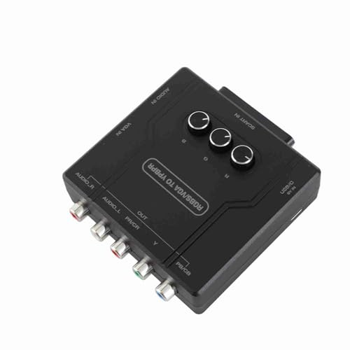 Dioche Convertitore Componente RGBS VGA SCART a YPBPR per SFC, N64, MD e - Uscita Video di Alta qualità con luminosità del Colore Regolabile