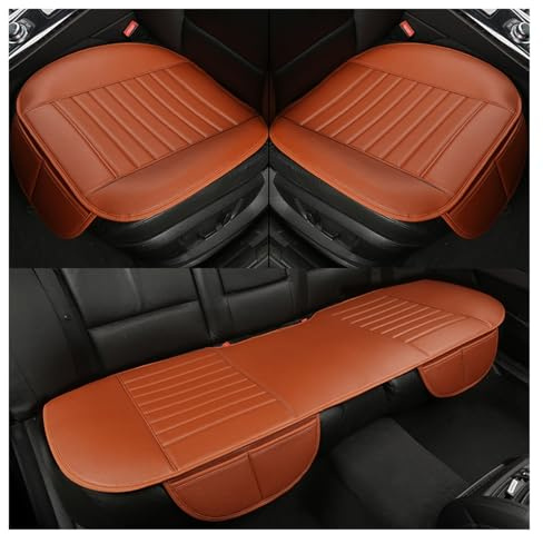 WEIFANAA Autositzbezug Für Citroen C4-Aircross C4-Picasso C6 C5 C4 C2 C-Elysee Alle Modelle Universal Ledersitzkissen(Full Set Brown)