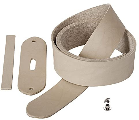 Blankleder Gürtelrohling zum Punzieren geeignet - Gürtel-Bausatz - Gürtel-Rohling, Farbe:natur 3.5-4.0mm dick, Breite:39mm