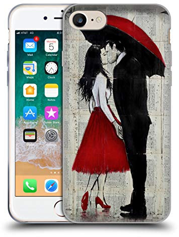 Head Case Designs Offizielle LouiJoverArt EIN Neuer Kuß Rote Tinte Gelhülle [Militärischer Schutzgrad] Kompatibel Mit Apple iPhone 7/8 / SE 2020 & 2022 Und Kompatibel Mit MagSafe
