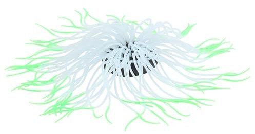 Garosa Aquarium en Plastique Herbe Artificielle Vert Réaliste Plantes sous-Marines Lumineux Aquarium Décor Fish Tank Décoration Ornement Anémone en Silicone pour Simulation Plantes d'ornement(Vert)