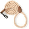 Mile High Life geflochtene Baumwollseilleine mit Leder Tailor Griff und schwerlast Metallverschluss (Hellbraun, 120 cm)