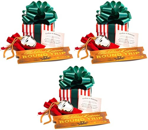 LILYDEAL Polar Express Schlittenglocke Geschenkset mit Hin- und Rückfahrticket (3)