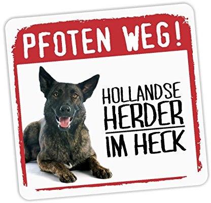siviwonder Hollandse Herder Aufkleber Pfoten Weg Hundeaufkleber Folie Hund