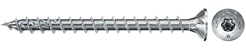 fischer PowerFast II CTF 4,0 x 30, Spanplattenschraube (200 Stk.) mit Vollgewinde, Senkkopfschraube mit Innenstern, Schraube für Holzverarbeitung, reduziert Einschraubwiderstand & Einschraubzeit