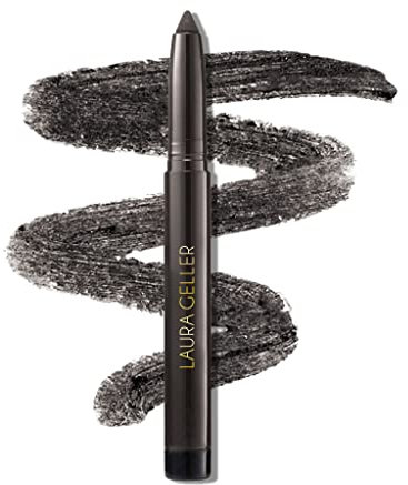 LAURA GELLER NEW YORK Longwear Kohl Kajal Eyeliner Pencil (Deep Charcoal) Hydrating & Vibrant Pencil With Built in Sharpener For Expert Precision, Glides On Effortlessly, Kajal Eyeliner