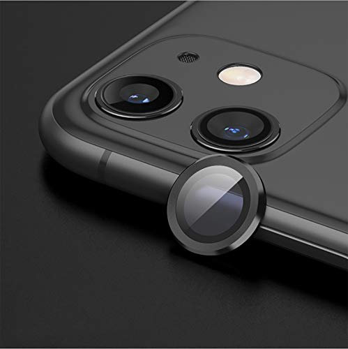Camera Lens Protector, 2 in 1 Back Camera Screen Protector Glass + Metal Lens Ring for iPhone 11 12 Pro MAX