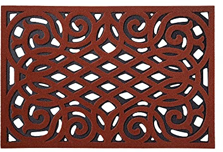 Nicoman - Zerbino in gomma riciclata, antiscivolo, 75 x 44 cm, colore: Terracotta