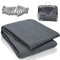 Tubiaz Vorzeltteppich, Outdoor Campingmatte Zeltteppich mit 12 Löchern, 13 Heringe und Tragetasche, wasserdichte Zeltplane mit Ösen, Zeltteppich Outdoor Camping 300x500cm Grau Blau