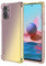 HONLEN Funda para Redmi Note 10S / Redmi Note 10 (4G) / Poco M5s Carcasa, (6.43 Inches) Gradiente Transparente TPU Silicona Case, Protección de Esquina Mejorada Cover Oro Negro