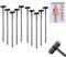 7 Star N_eedle Akupunktur, Pflaumenblüte Dermal Hammer Breite eine Tabelle – Akupunktur Menschlicher Körper Diagramme Meridiane und Akupunkturpunkte (10 Stück Breite einer Akupunkturtabelle)