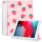 Vozehui 9.7 inch iPad 6/5th Gen Case with Pencil Holder, Strawberry/Smiley Face Tri-fold Stand, Auto Sleep/Wake