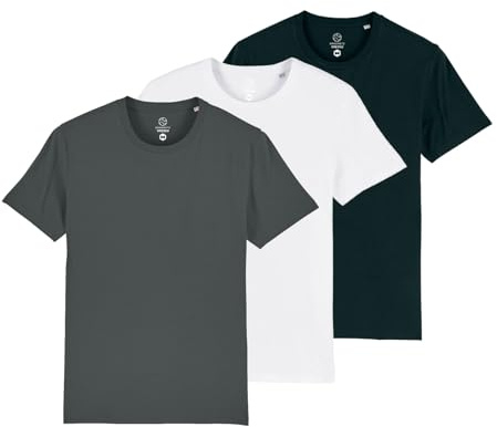 GRADNETZ 3er Set T-Shirt Unisex aus 100% Biobaumwolle nachhaltig & fair der Marke